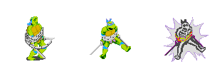 tres sprites de leonardo